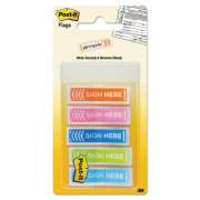 Post-it Flags Arrow Message 1/2" Page Flags, Five Assorted Bright Colors, 100/Pack (684SHOPBLA)