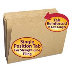Smead Heavyweight Kraft File Folders, Straight Tab, Legal Size, 11 pt. Kraft, 100/Box (15710)