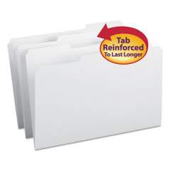 Smead Reinforced Top Tab Colored File Folders, 1/3-Cut Tabs, Legal Size, White, 100/Box (17834)