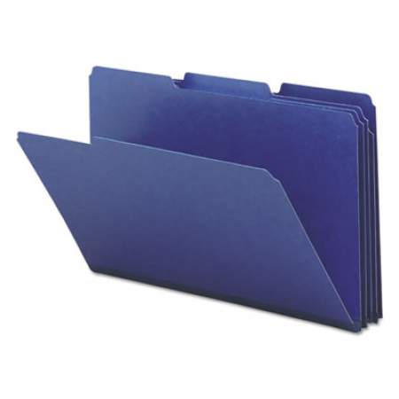Smead Expanding Recycled Heavy Pressboard Folders, 1/3-Cut Tabs, 1" Expansion, Legal Size, Dark Blue, 25/Box (22541)