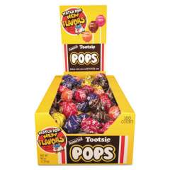 Tootsie Roll Tootsie Pops, 0.76 oz, Assorted Flavors, 100/Box (1014965)