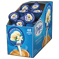 Flavored Liquid Non-Dairy Coffee Creamer, French Vanilla, 0.44 oz Mini Cups, 48/Box (02282)