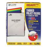 C-Line Heavyweight Project Folders with Index Tabs, 1/5-Cut Tab, Letter Size, Assorted Colors, 25/Box (62140)