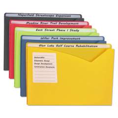 C-Line Write-On Poly File Jackets, Straight Tab, Letter Size, Assorted Colors, 25/Box (63060)