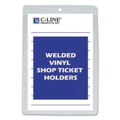 C-Line Clear Vinyl Shop Ticket Holders, Both Sides Clear, 25 Sheets, 5 x 8, 50/Box (80058)