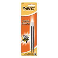 Refill for BIC Retractable Ballpoint Pens, Medium Point, Black Ink, 2/Pack (MRC21BK)