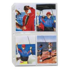C-Line Clear Photo Pages for 8, 3-1/2 x 5 Photos, 3-Hole Punched, 11-1/4 x 8-1/8 (52584)