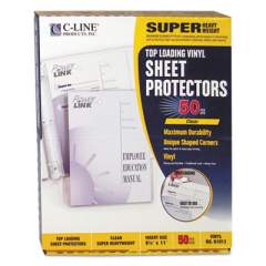 C-Line Super Heavyweight Vinyl Sheet Protectors, Clear, 2 Sheets, 11 x 8 1/2, 50/BX (61013)