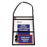 C-Line 2-Pocket Shop Ticket Holder w/Strap, Black Stitching, 150-Sheet, 9 x 12, 15/Box (38912)