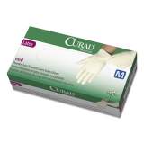 Curad Latex Exam Gloves, Powder-Free, Medium, 100/Box (CUR8105)