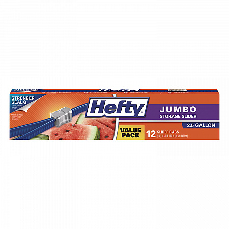 Slider Food Storage Bags, Jumbo, 14.38