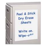C-Line Peel and Stick Dry Erase Sheets, 8 1/2 x 11, White, 25 Sheets/Box (57911)