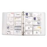 C-Line Tabbed Business Card Binder Pages, For 2 x 3.5 Cards, Clear, 20 Cards/Sheet, 5 Sheets/Pack (61117)