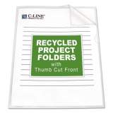 C-Line Poly Project Folders, Letter Size, Clear, 25/Box (62127)