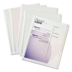 C-Line Vinyl Report Covers with Binding Bars, 0.13" Capacity,  8.5 x 11, Clear/Clear, 50/Box (32457)