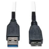Tripp Lite USB 3.0 SuperSpeed Device Cable (A to Micro-B M/M), 1 ft., Black (U326001BK)