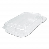 StayLock Clear Hinged Lid Containers, 6.8 x 9.4 x 2.1, Clear, Plastic, 125/Pack, 2 Packs/Carton (PET30UT1)