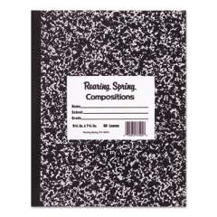 Roaring Spring Marble Cover Composition Book, Wide/Legal Rule, Black Marble Cover, 8.5 x 7, 48 Sheets (77333)