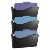 Officemate 2200 Series Wall File System, Letter, Black, 3/Pack (22382)