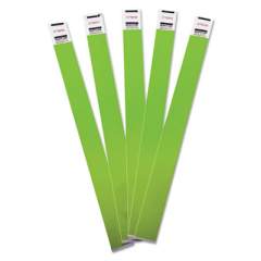 Advantus Crowd Management Wristbands, Sequentially Numbered, 10 x 3/4, Green, 100/Pack (75443)
