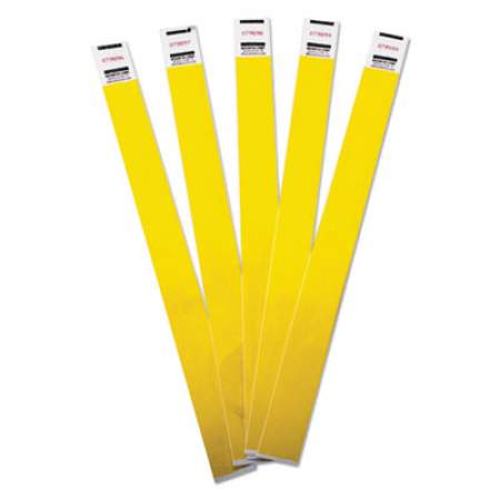 Advantus Crowd Management Wristbands, Sequentially Numbered, 10 x 3/4, Yellow, 100/Pack (75444)