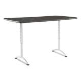 Iceberg ARC Adjustable-Height Table, Rectangular Top, 36 x 72 x 30 to 42 High, Graphite/Silver (69327)