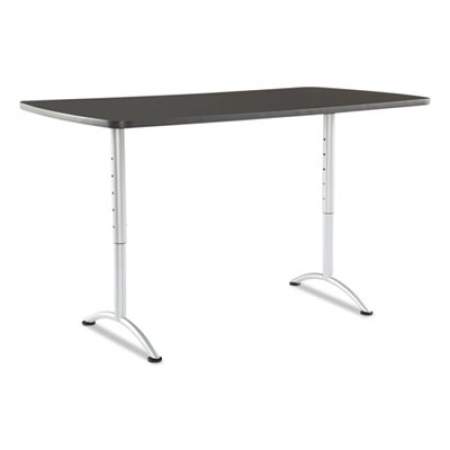 Iceberg ARC Adjustable-Height Table, Rectangular Top, 36 x 72 x 30 to 42 High, Graphite/Silver (69327)