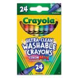 Crayola Ultra-Clean Washable Crayons, Random Assortment, 24/Box (526924)