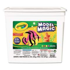 Crayola Model Magic Modeling Compound, 8 oz Packs, 4 Packs, Assorted Neon Colors, 2 lbs (232413)