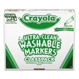 Crayola Ultra-Clean Washable Marker Classpack, Fine Bullet Tip, Assorted Colors, 200/Pack (588211)