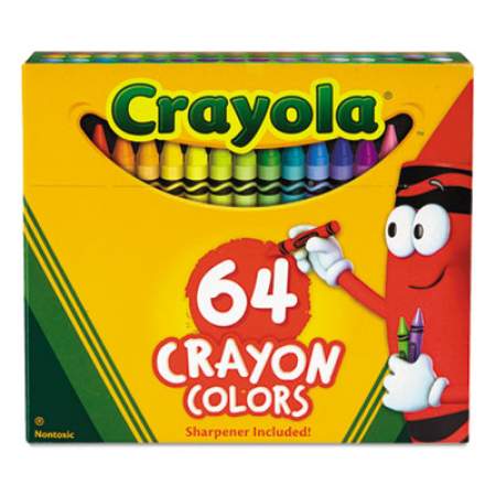 Crayola Classic Color Crayons in Flip-Top Pack with Sharpener, 64 Colors/Pack (52064D)