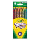 Crayola Twistables Colored Pencils, 2 mm, 2B (#1), Assorted Lead/Barrel Colors, 18/Pack (687418)