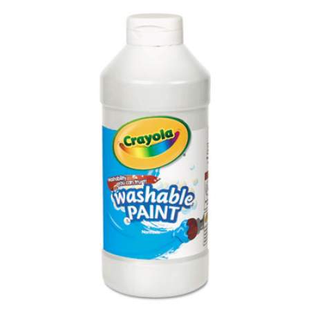 Crayola Washable Paint, White, 16 oz Bottle (542016053)