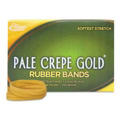 Alliance Pale Crepe Gold Rubber Bands, Size 117B, 0.06" Gauge, Crepe, 1 lb Box, 300/Box (21405)