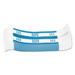 Pap-R Currency Straps, Blue, $100 in Dollar Bills, 1000 Bands/Pack (400100)