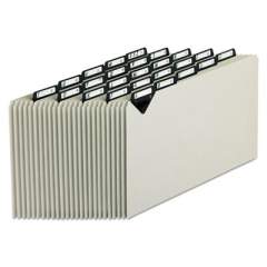 Pendaflex Steel Top Tab A-Z File Guides, 1/5-Cut Top Tab, A to Z, 8.5 x 14, Gray, 25/Set (MTN1025)