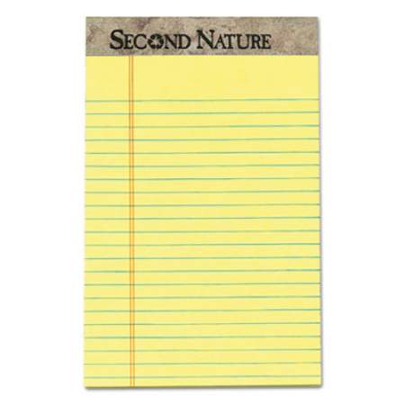 TOPS Second Nature Recycled Ruled Pads, Narrow Rule, 50 Canary-Yellow 5 x 8 Sheets, Dozen (74840)