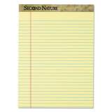 TOPS Second Nature Recycled Ruled Pads, Wide/Legal Rule, 50 Canary-Yellow 8.5 x 11.75 Sheets, Dozen (74890)