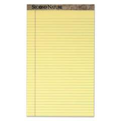 TOPS Second Nature Recycled Ruled Pads, Wide/Legal Rule, 50 Canary-Yellow 8.5 x 14 Sheets, Dozen (74920)