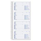 TOPS Spiralbound Message Book, Two-Part Carbonless, 2.75 x 5, 4/Page, 400 Forms (4003)