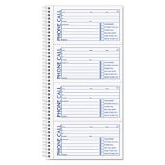 TOPS Second Nature Phone Call Book, Two-Part Carbonless, 2.75 x 5, 4/Page, 400 Forms (74620)