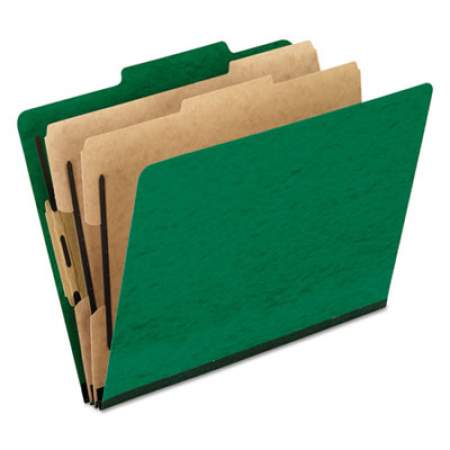 Pendaflex Six-Section Colored Classification Folders, 2 Dividers, Letter Size, Green, 10/Box (1257GR)