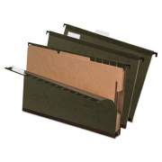 Pendaflex SureHook Reinforced Hanging Divider Folders, 2 Dividers, Legal Size, Green, 10/Box (59354)