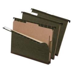 Pendaflex SureHook Reinforced Hanging Divider Folders, 1 Divider, Letter Size, Green, 10/Box (59253)