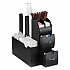 Coffee Condiment Caddy Organizer, 10 Compartments, 5.4 x 11 x 12.6, Black (CAD01BLK)