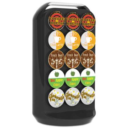 Mind Reader Coffee Pod Carousel, Fits 30 Pods, 6 7/8 x 6 7/8 x 12 5/8, Black (CRS02BLK)