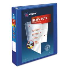 Avery Heavy-Duty View Binder with DuraHinge and One Touch EZD Rings, 3 Rings, 1.5" Capacity, 11 x 8.5, Pacific Blue (79775)