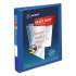 Avery Heavy-Duty View Binder with DuraHinge and One Touch EZD Rings, 3 Rings, 1" Capacity, 11 x 8.5, Pacific Blue (79772)