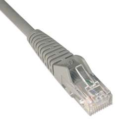 Tripp Lite Cat6 Gigabit Snagless Molded Patch Cable, RJ45 (M/M), 7 ft., Gray (N201007GY)