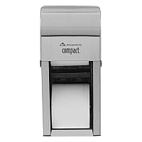 Compact Vertical Double Roll Coreless Dispenser, 6 x 6.5 x 13.5, Stainless Steel (56782)
